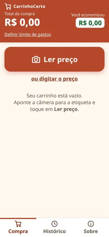 Tela inicial