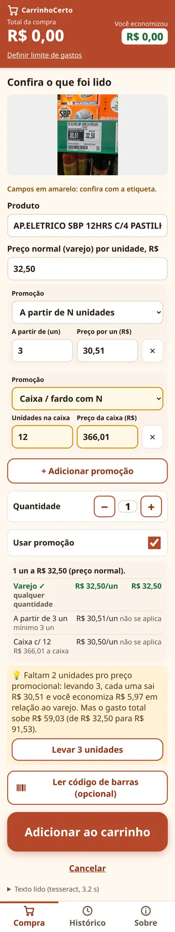Revisar item