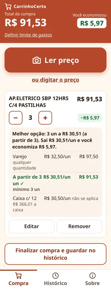 Economia por unidade